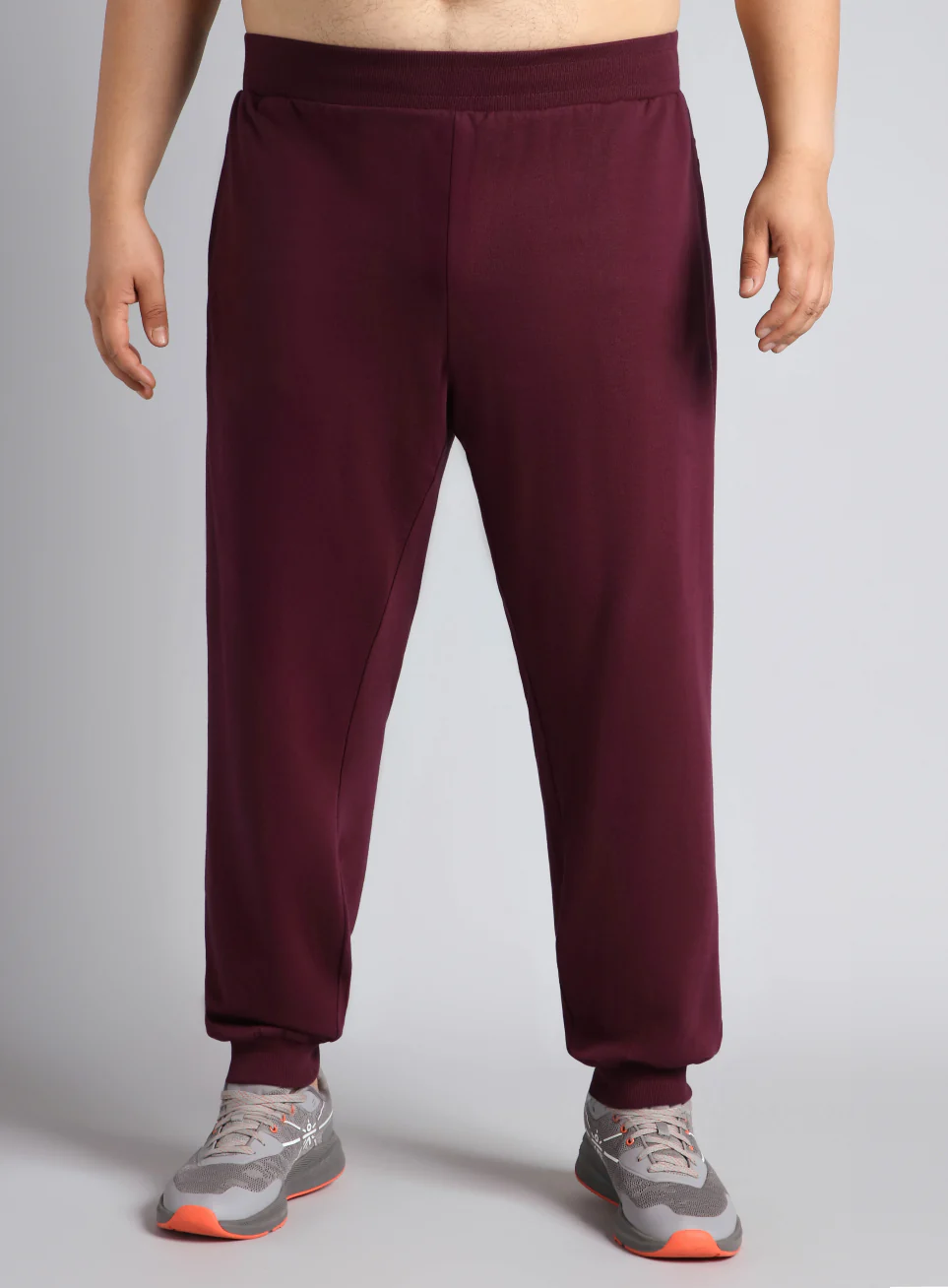 Men's Maroon Plus Size Training Essential Joggers - Image 4