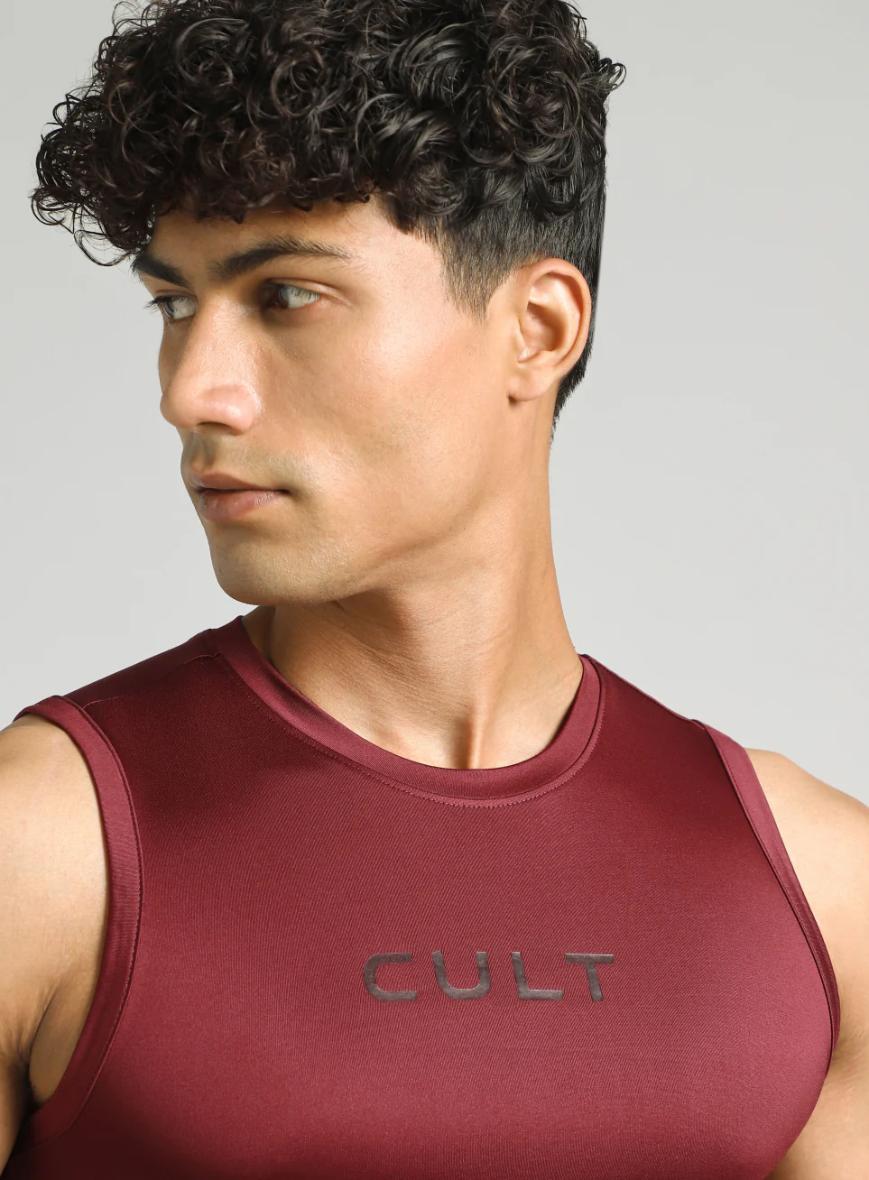 Men's Maroon Power Lifter Compression T-shirt - Image 7
