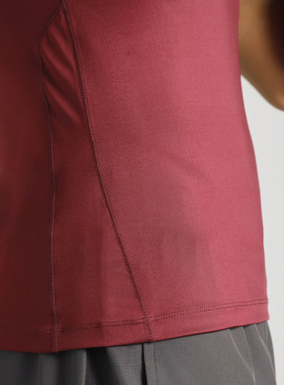 Men's Maroon Power Lifter Compression T-shirt - Image 8