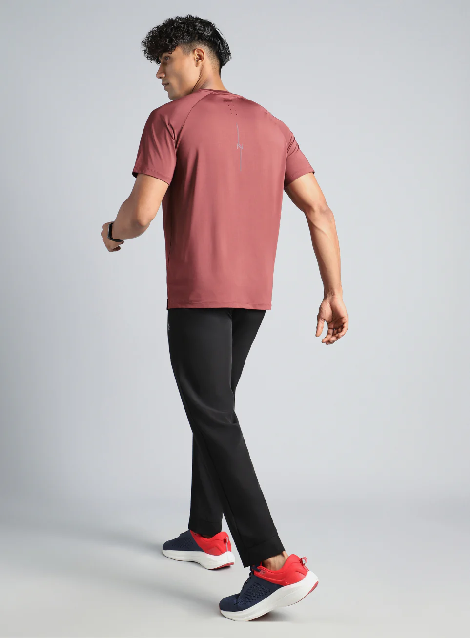Men's Maroon Pro Run Athlete T-shirt - Image 2