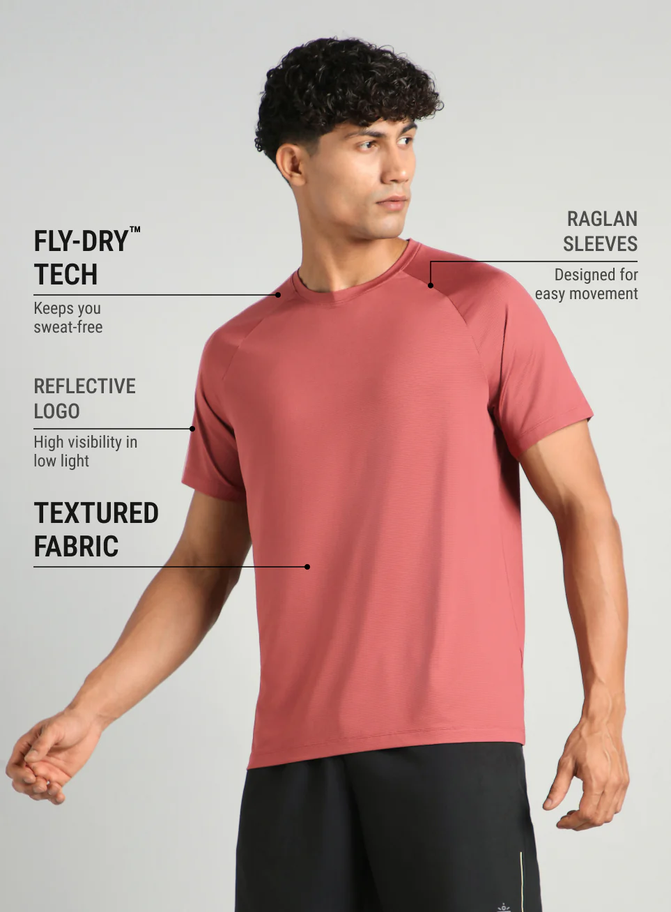 Men's Maroon Run Forward T-Shirt - Image 5