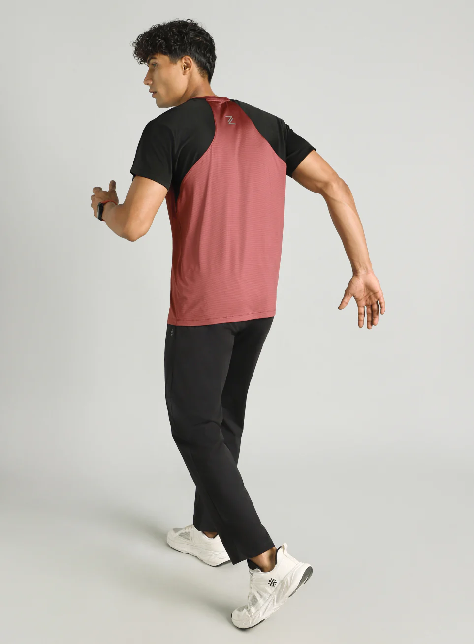 Men's Maroon Runner's Speed T-shirt - Image 2