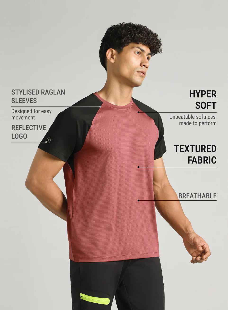 Men's Maroon Runner's Speed T-shirt - Image 5