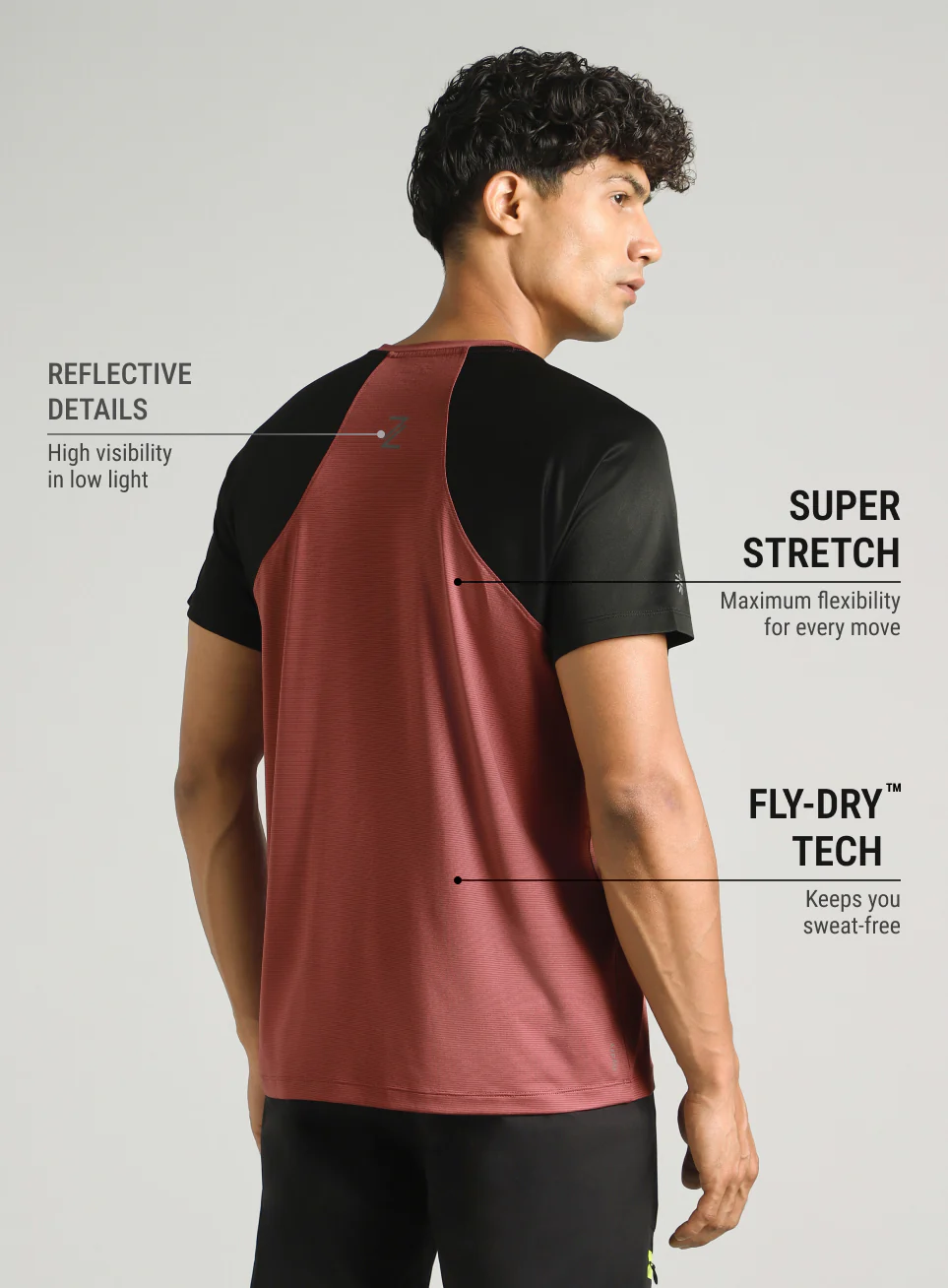 Men's Maroon Runner's Speed T-shirt - Image 6