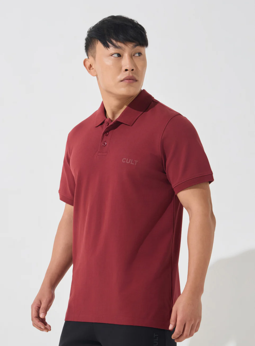 Men's Maroon Soft Form Classic Polo T-shirt - Image 5