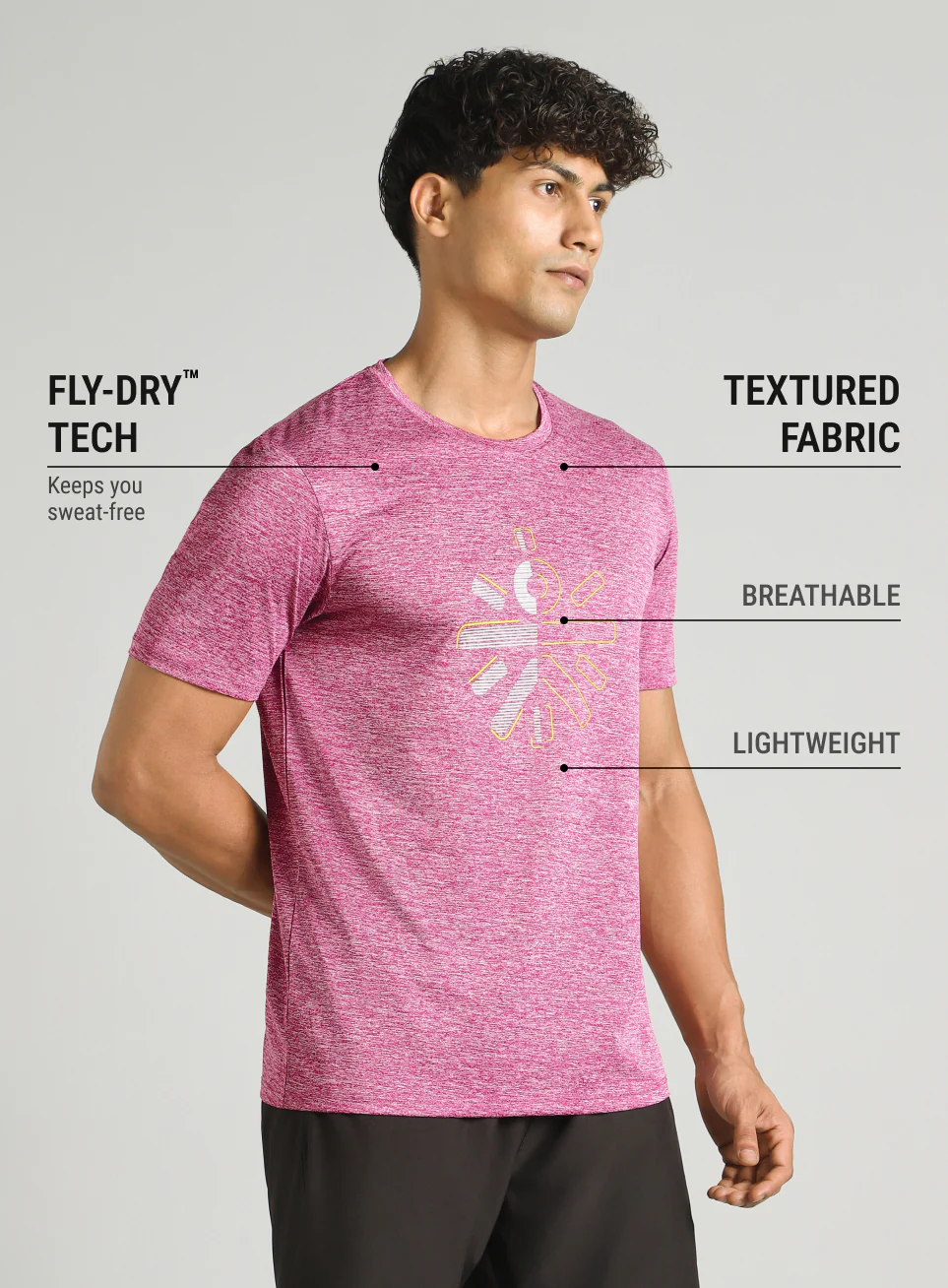 Men's Maroon Training Essential T-shirt - Image 5