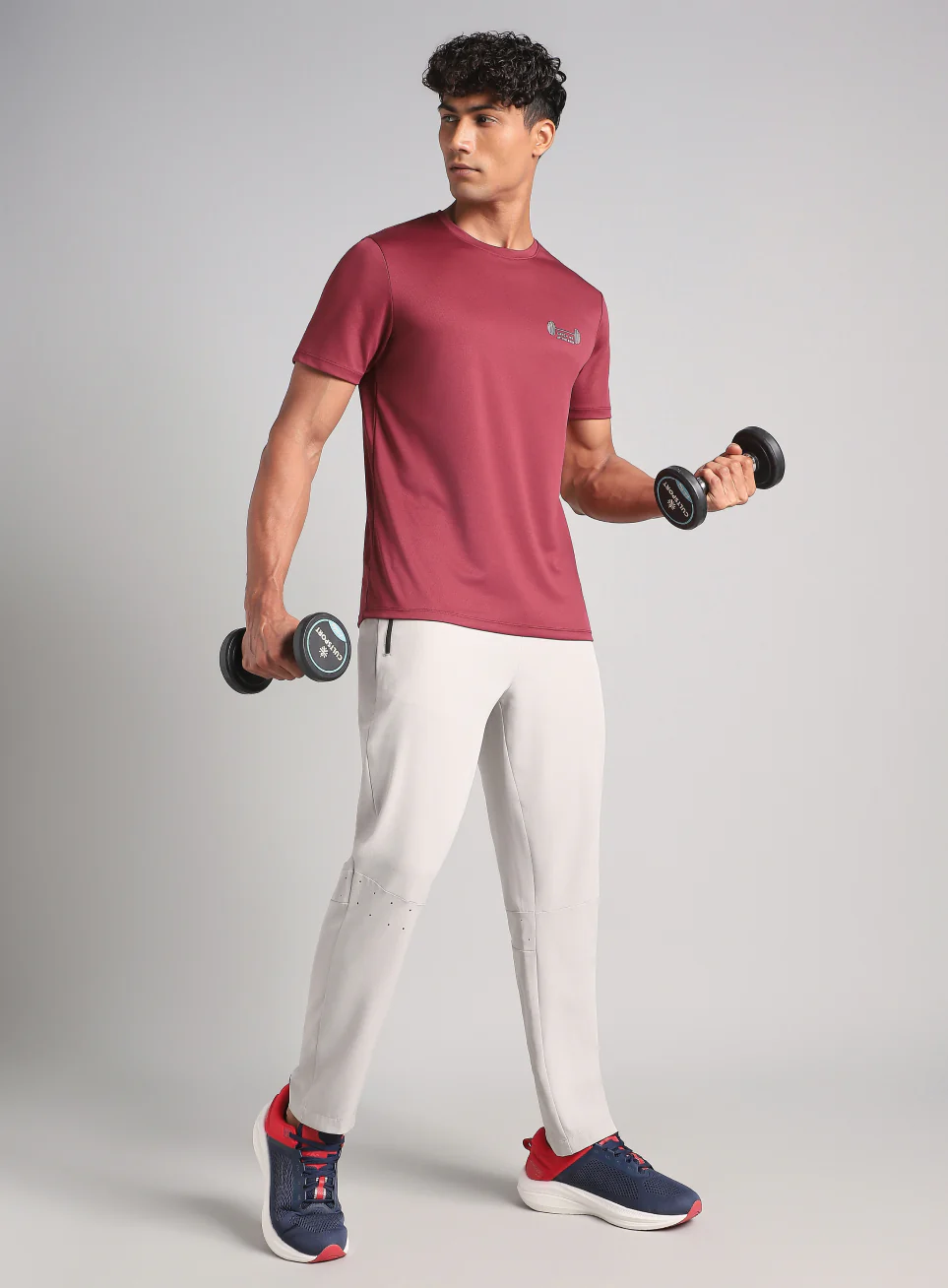 Men's Maroon Training Graphic T-Shirt - Image 3
