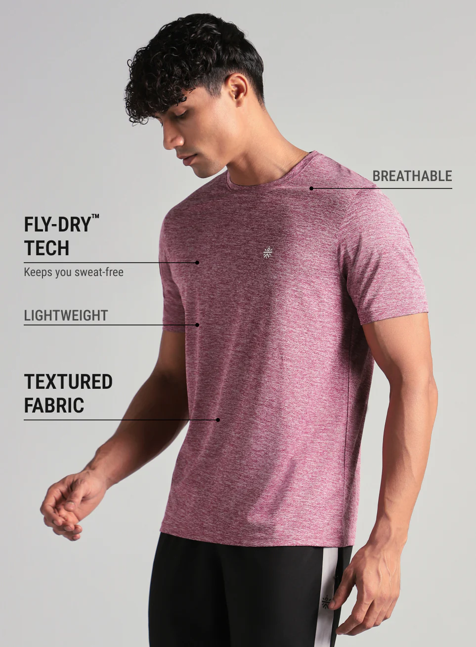 Men's Maroon Ultimate Training T-shirt - Image 5