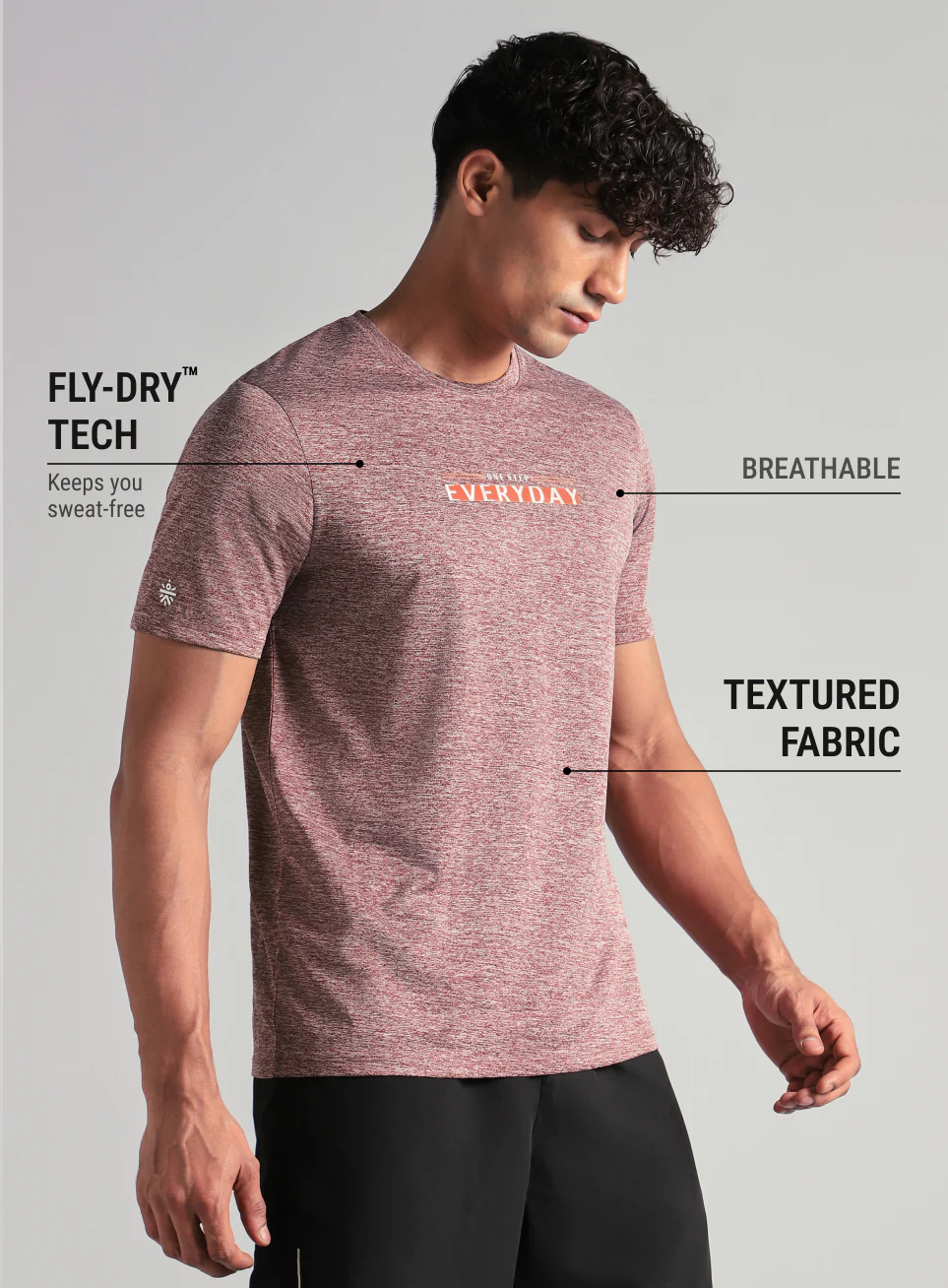 Men's Maroon Ultimate Training T-shirt - Image 5