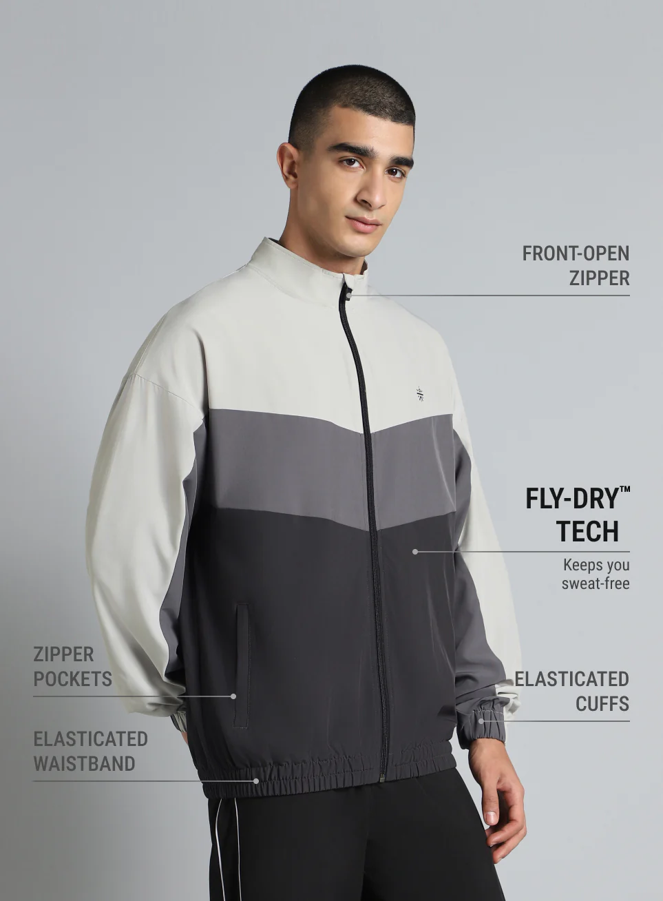 Men's Multicolor Training Relaxed Fit Layering Jacket - Image 5