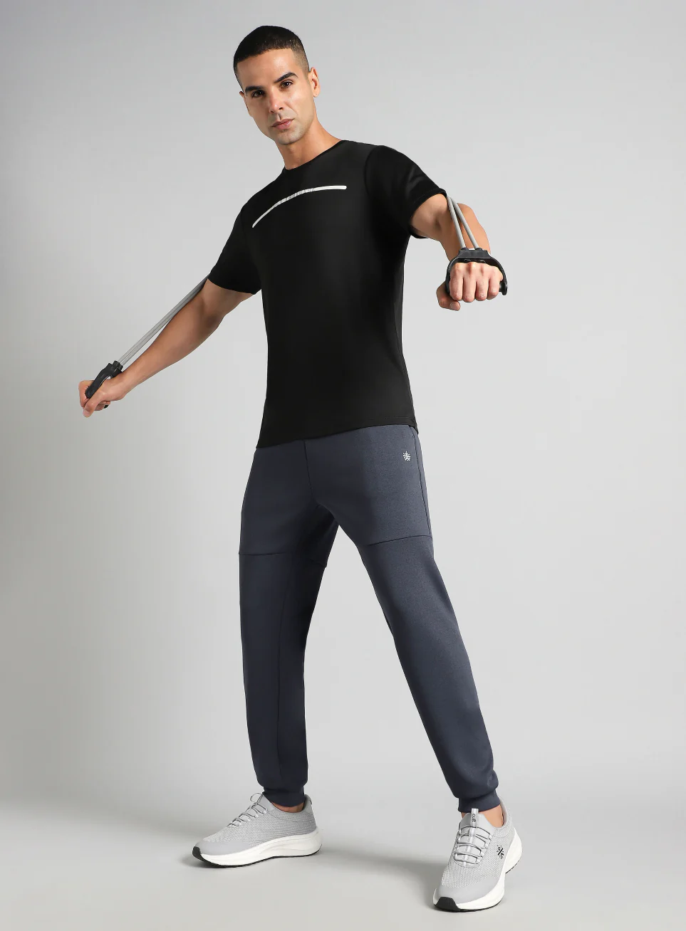 Men's Muscle Activate Grey Joggers - Image 3