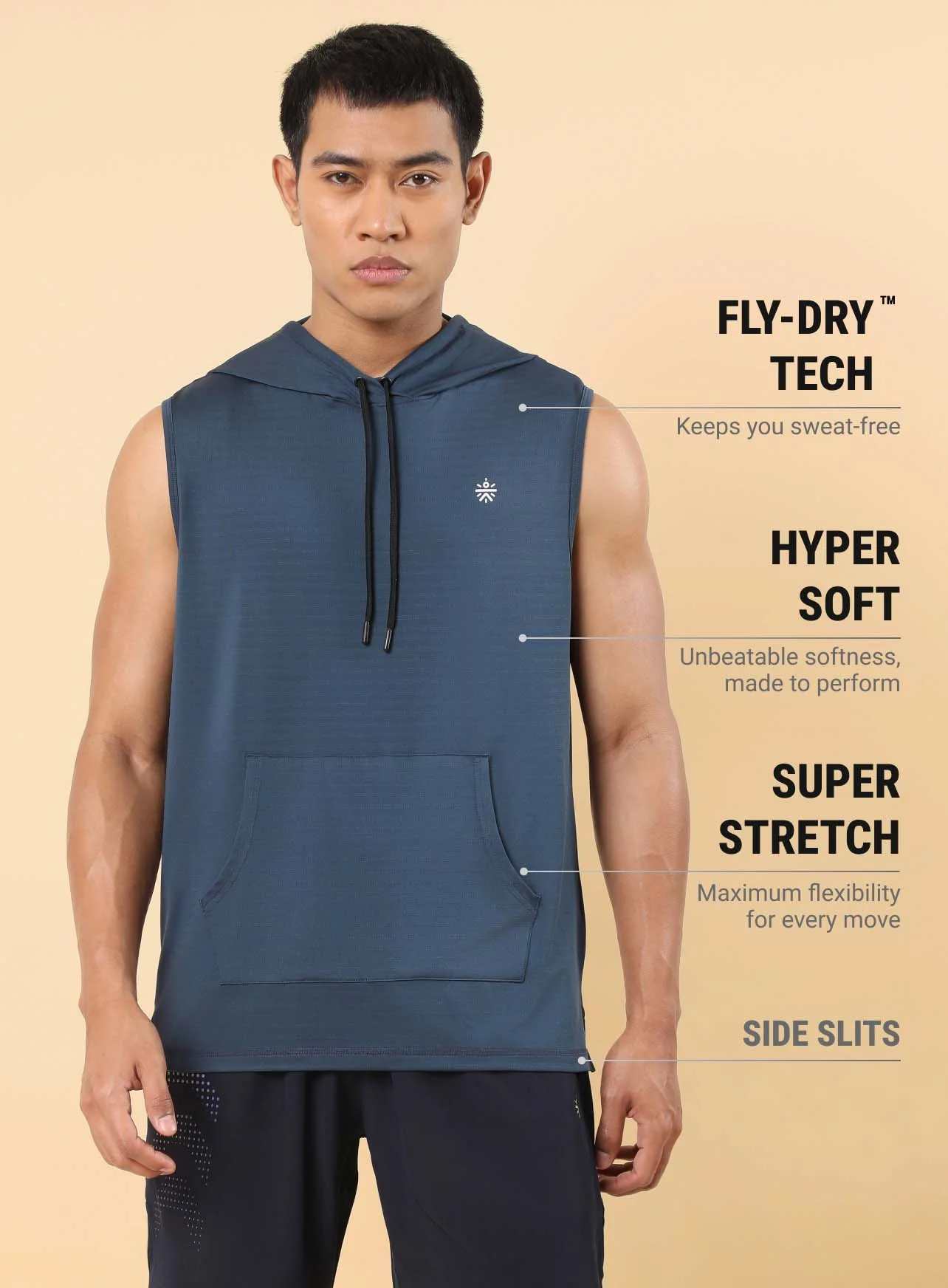 Men's Navy Active T-shirt - Image 4