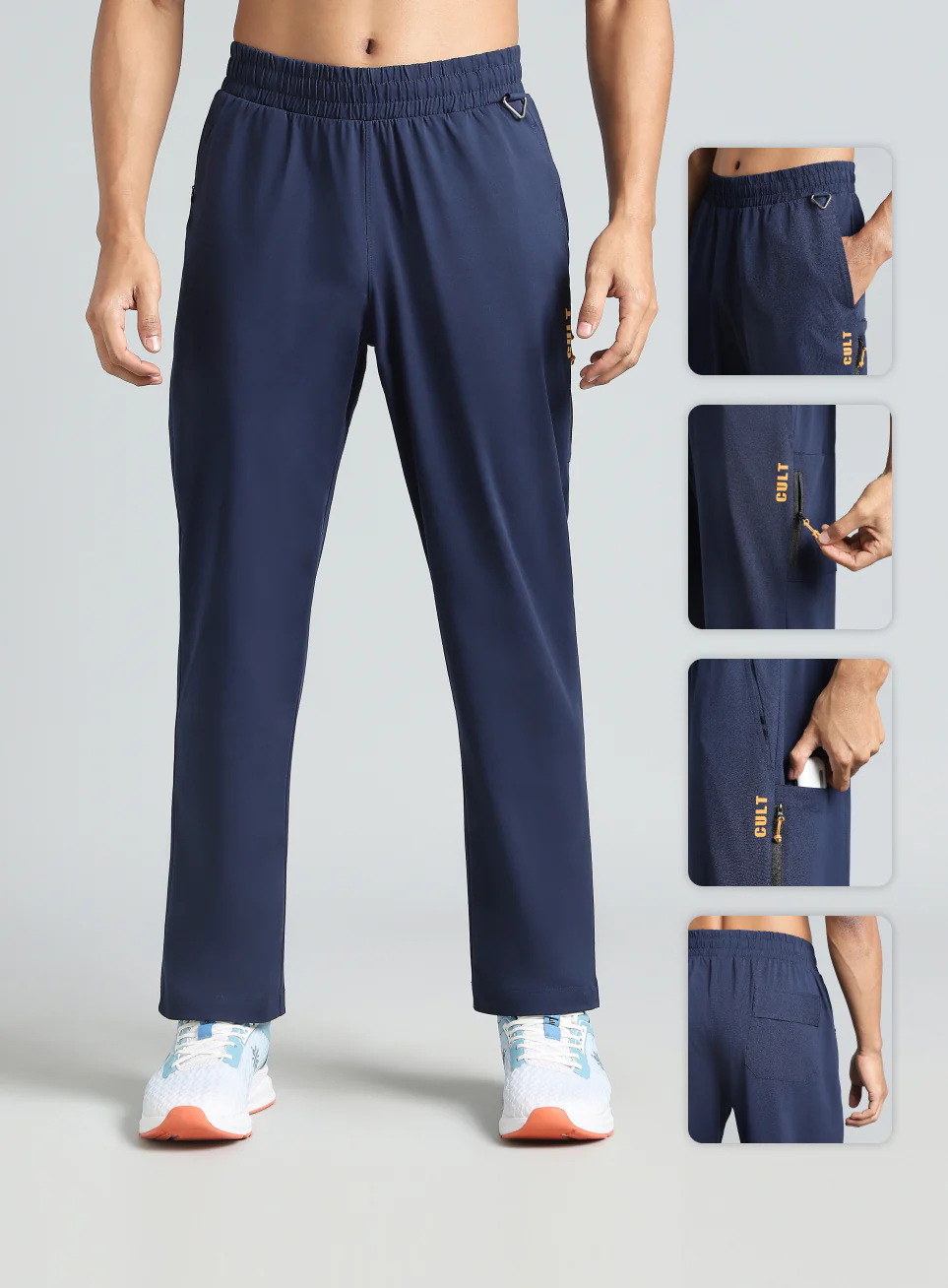 Men's Navy Airport Travel Trackpants - Image 8