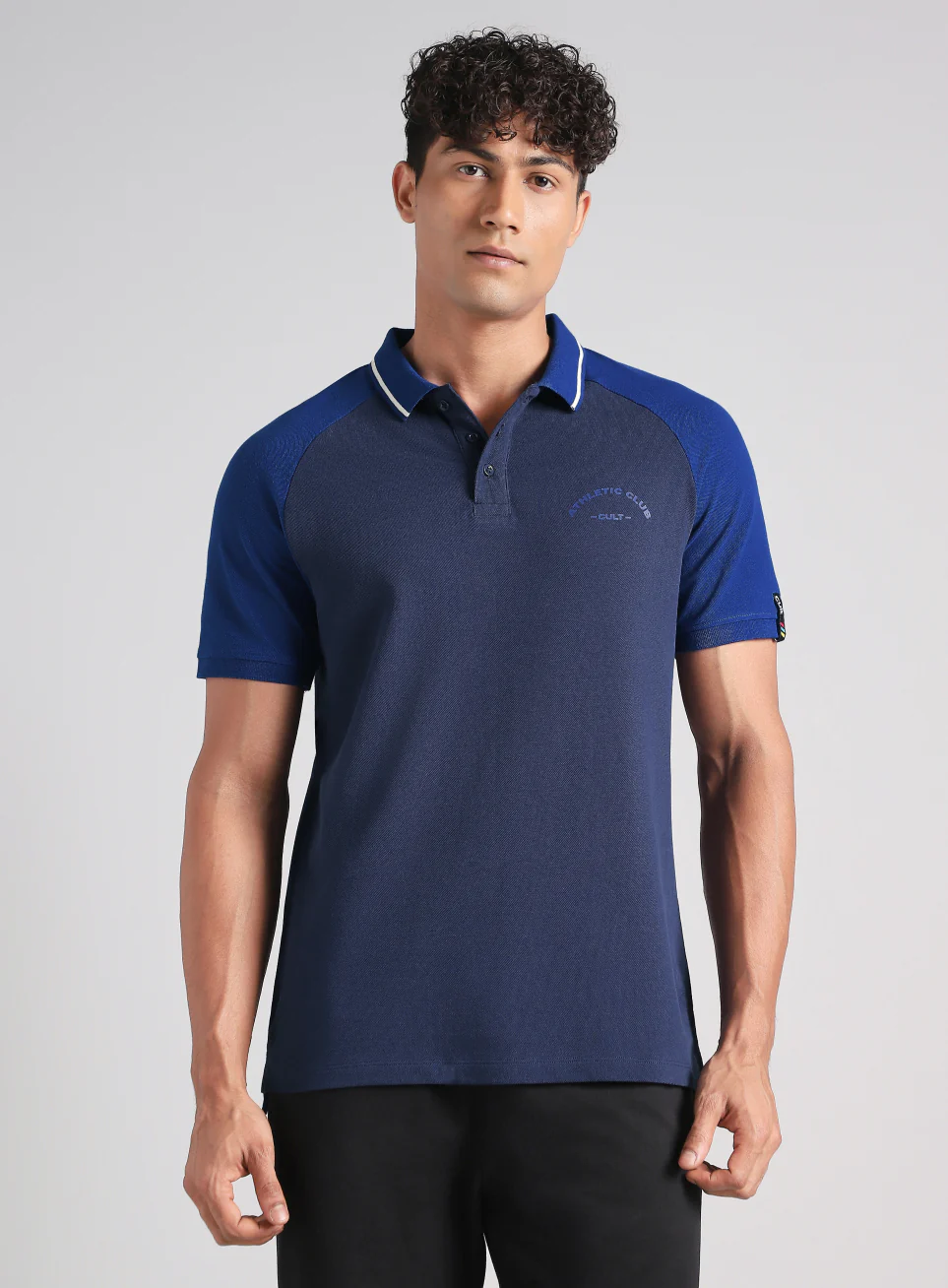 Men's Navy Athletic Club Polo T-Shirt - Image 4