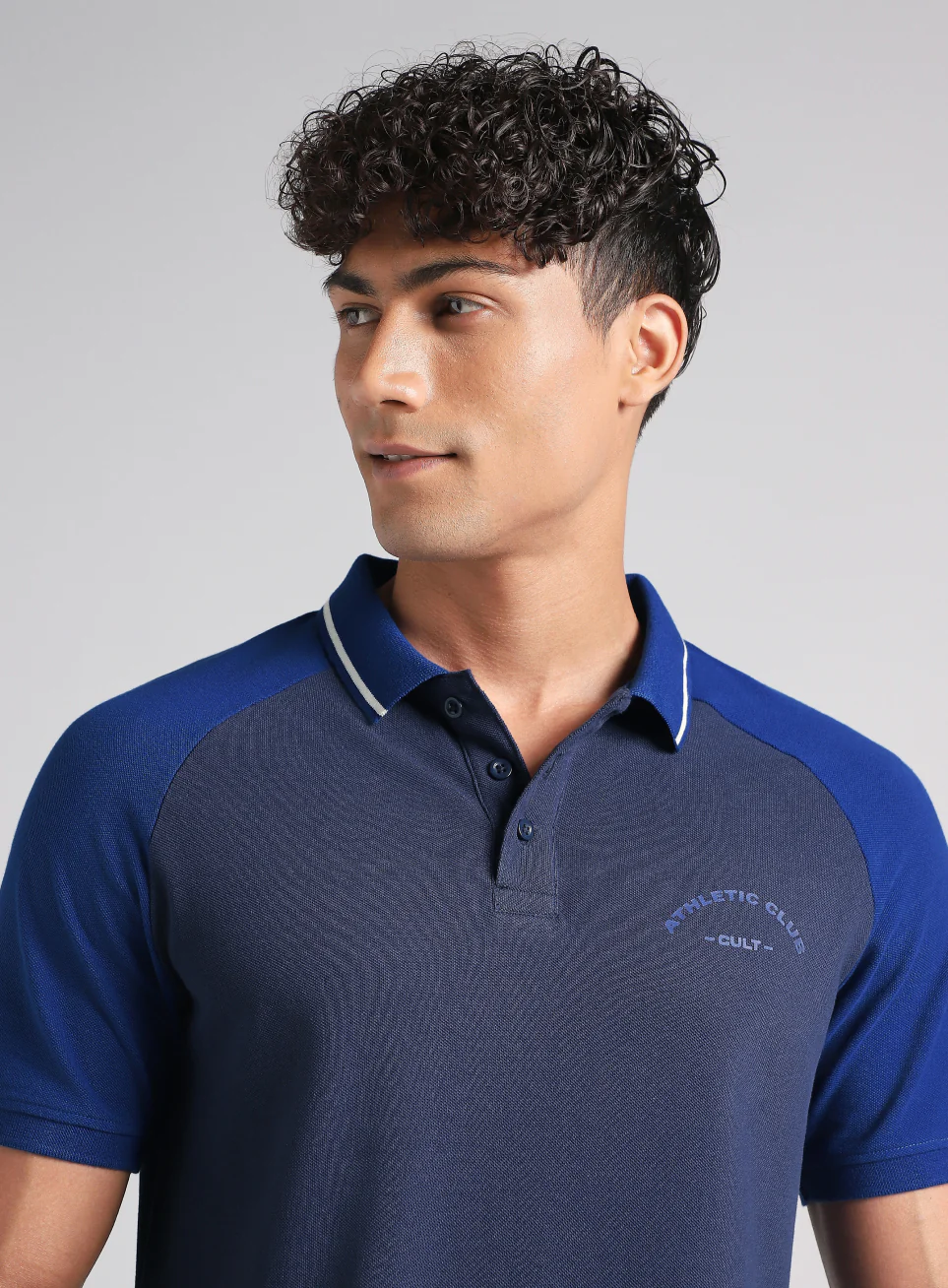 Men's Navy Athletic Club Polo T-Shirt - Image 7