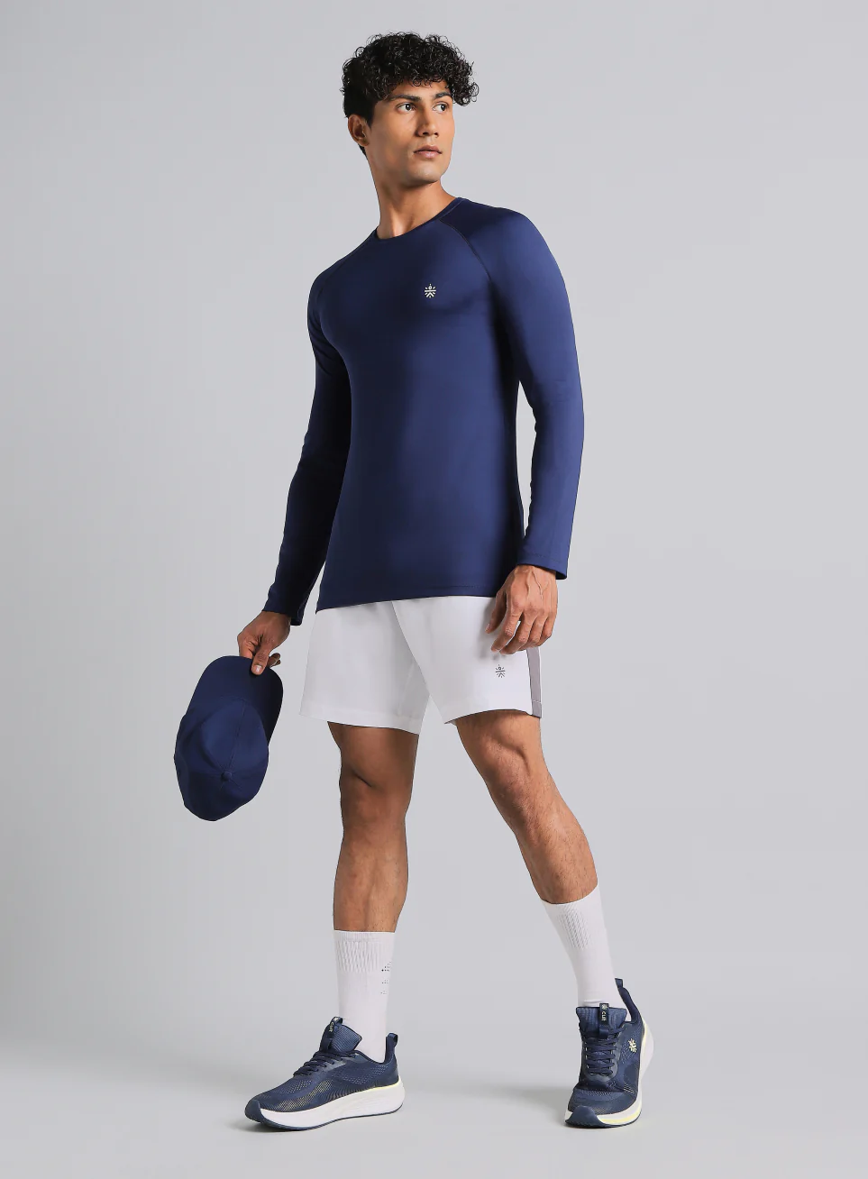 Men's Navy Build Up Performance Recycled Poly T-shirt - Image 2