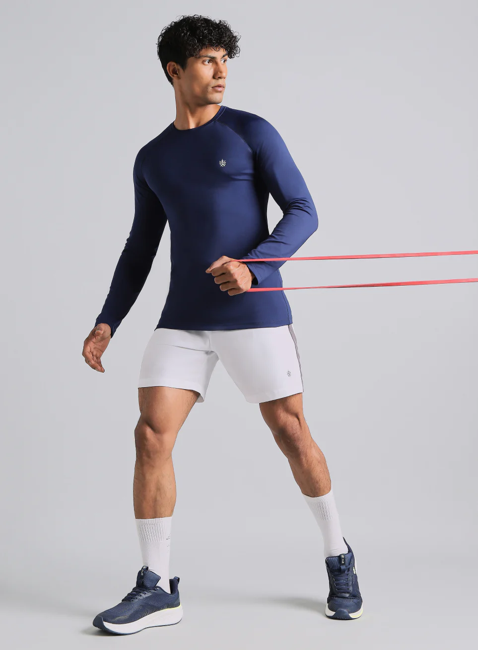Men's Navy Build Up Performance Recycled Poly T-shirt - Image 3