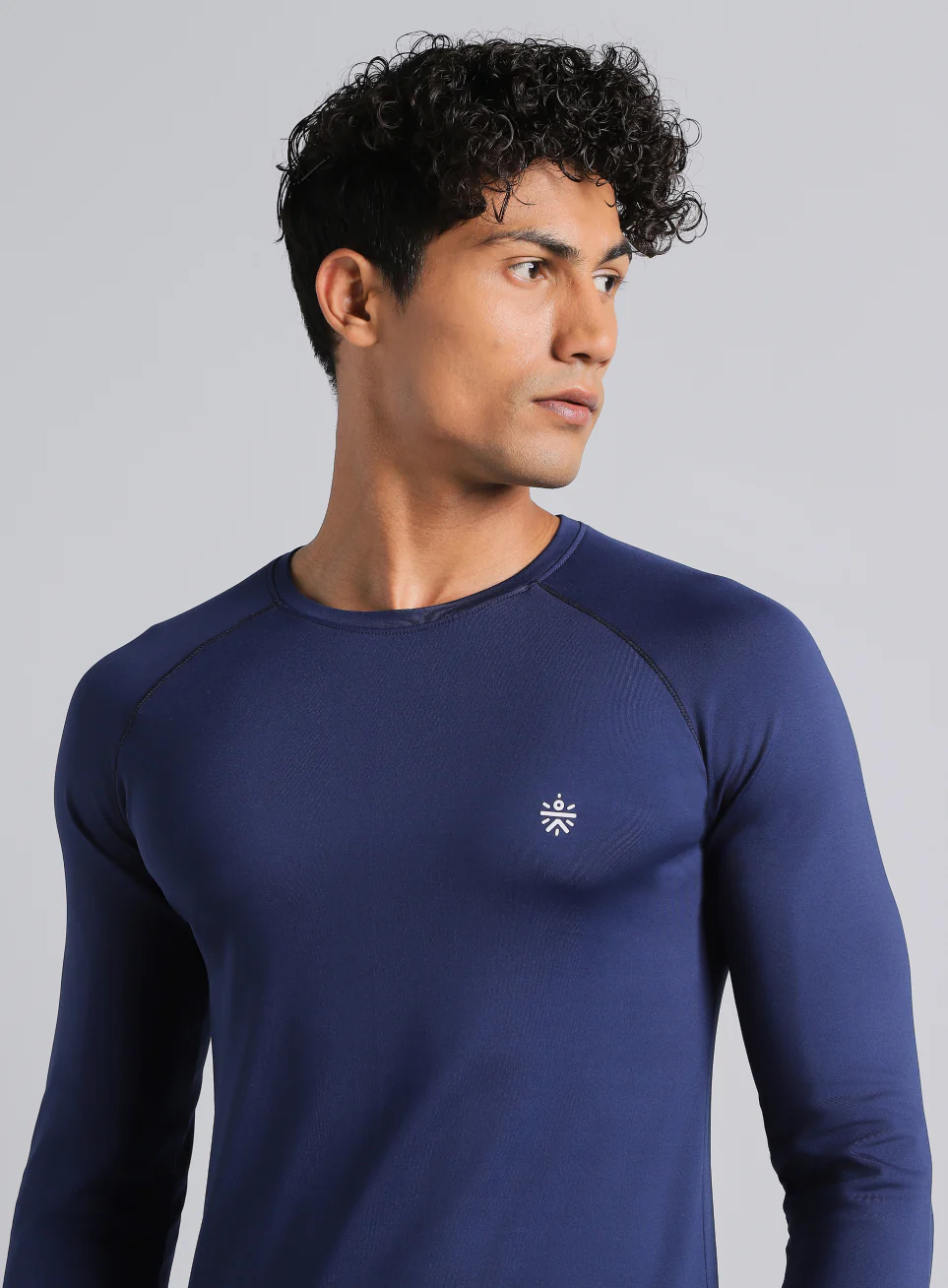 Men's Navy Build Up Performance Recycled Poly T-shirt - Image 7