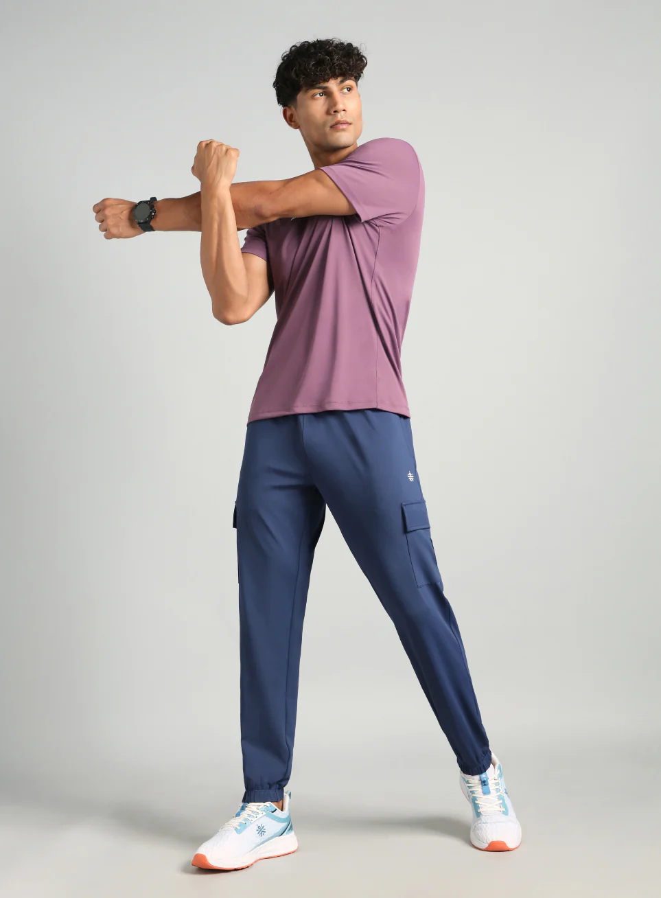 Men's Navy Cargo Training Joggers - Image 2