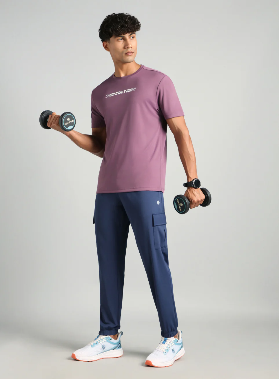 Men's Navy Cargo Training Joggers - Image 3