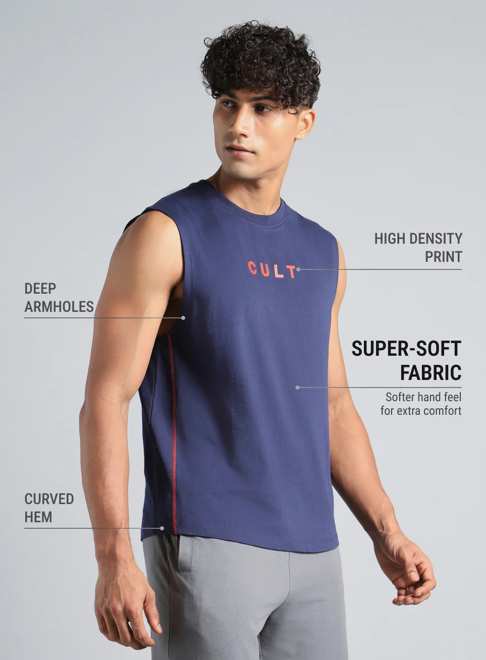 Men's Navy Chill Day Tank - Image 5