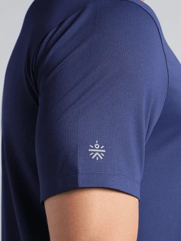 Men's Navy Chill Knit Run T-shirt - Image 7