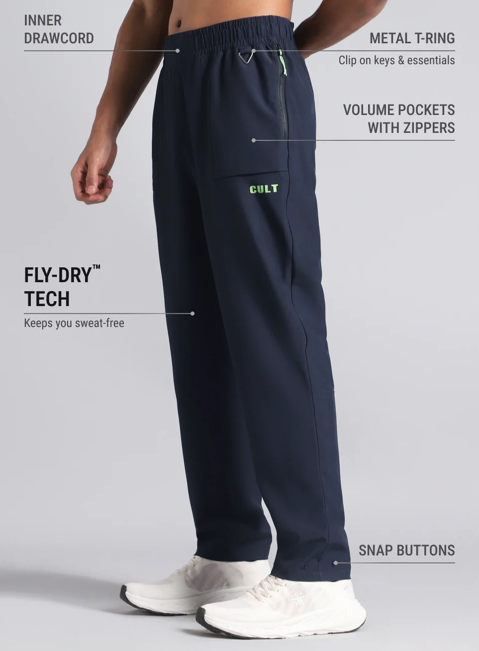 Men's Navy City Commuter Trackpants - Image 5