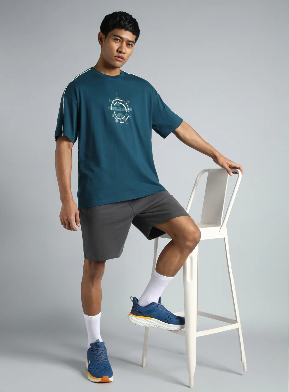 Men's Navy Cult Brand Carrier T-shirt - Image 3