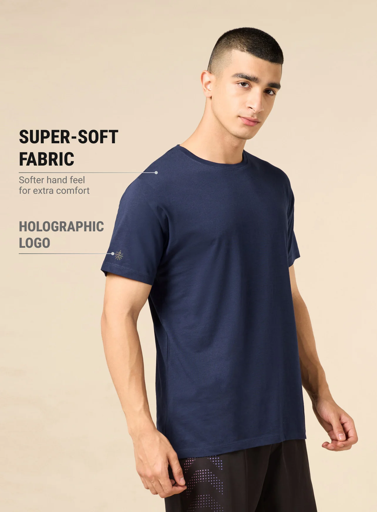 Men's Navy Cult Brand Carrier Training T-shirt - Image 5