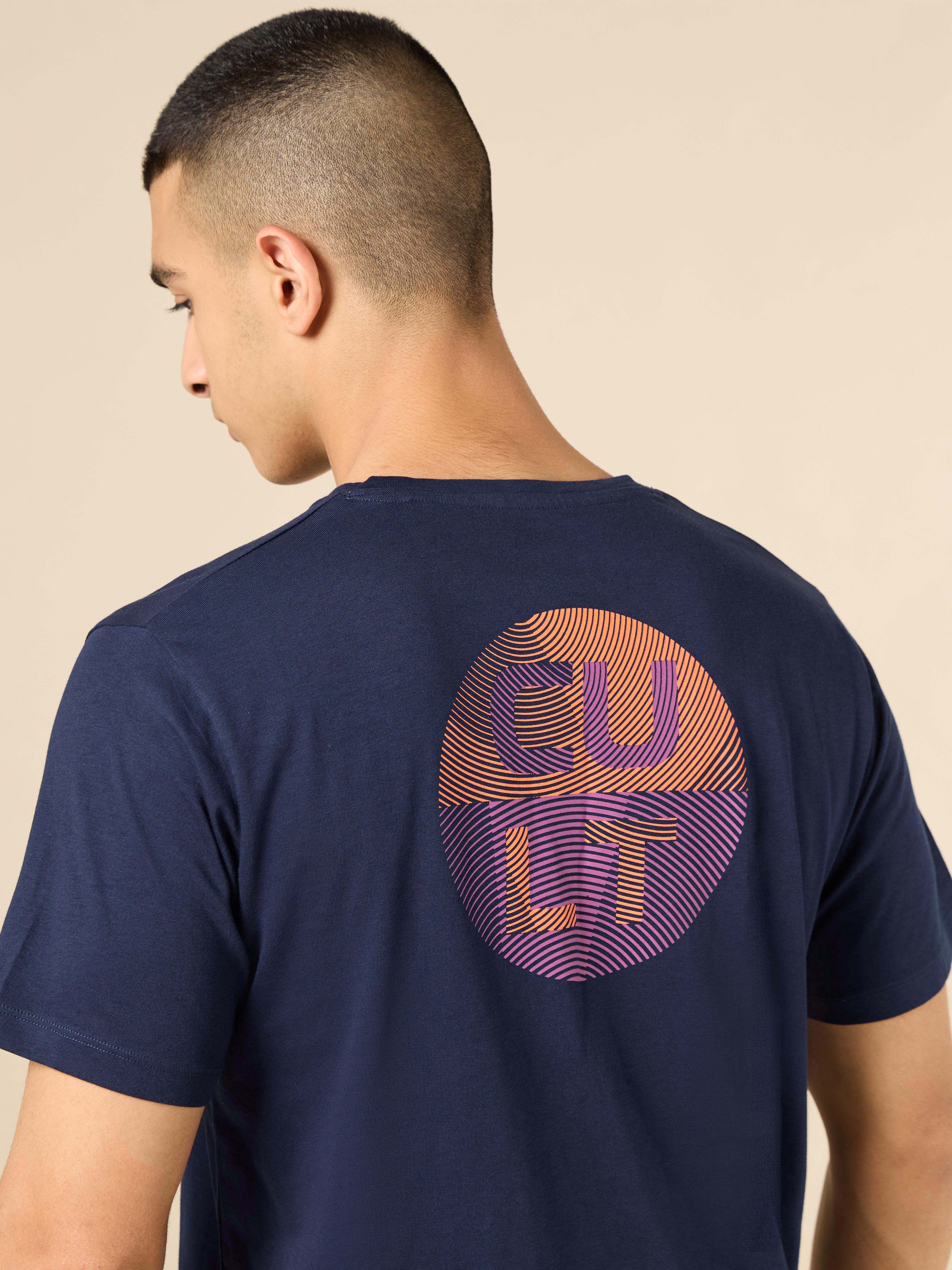 Men's Navy Cult Brand Carrier Training T-shirt - Image 8