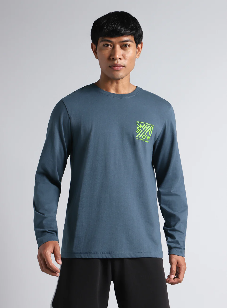 Men's Navy Cult Graphic Full Sleeve T-shirt - Image 4
