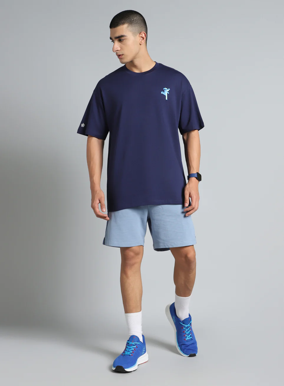 Men's Navy Cult Graphic Oversized Fit T-shirt - Image 2