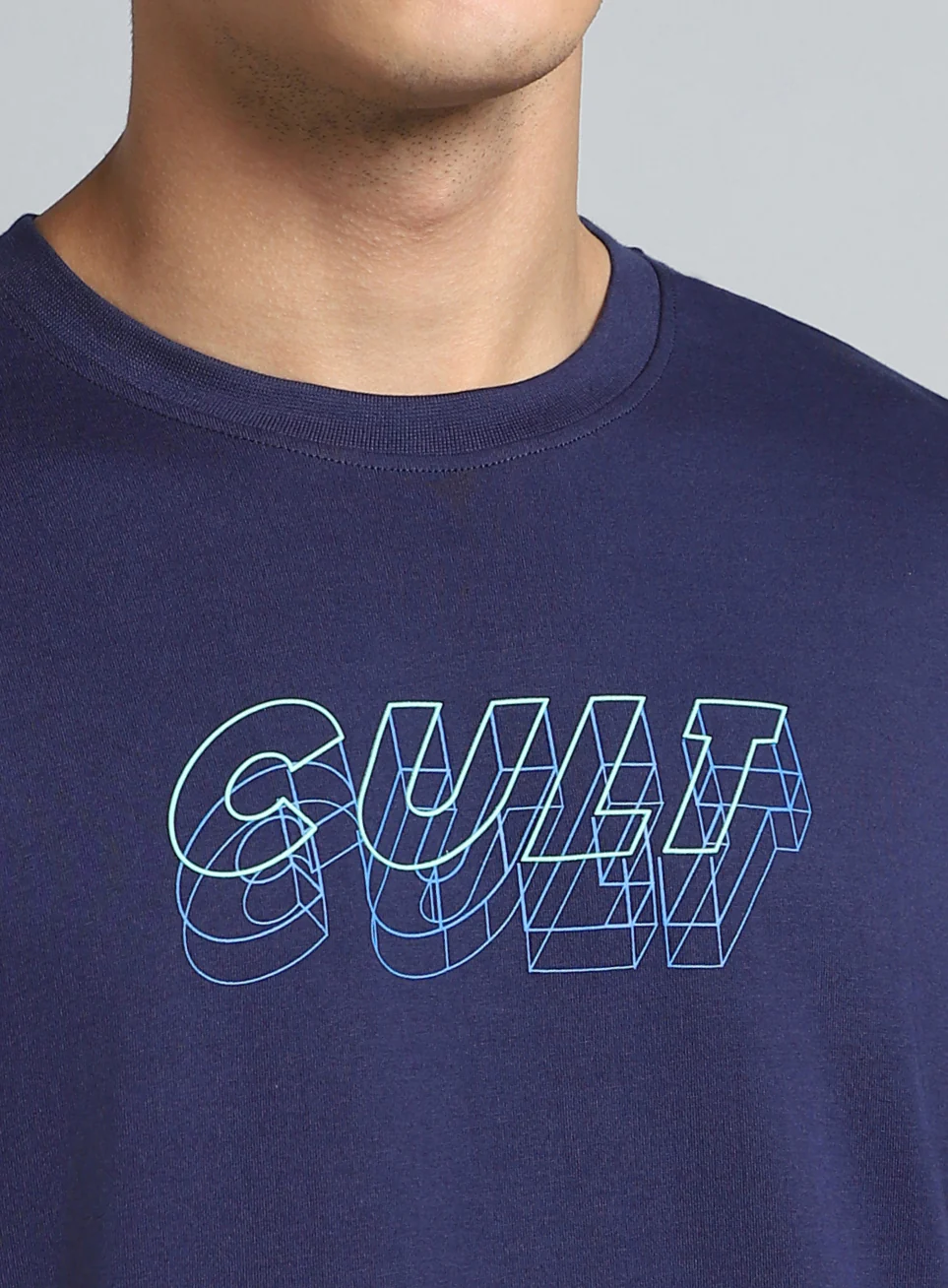 Men's Navy Cult Graphic Relaxed Fit T-shirt - Image 7