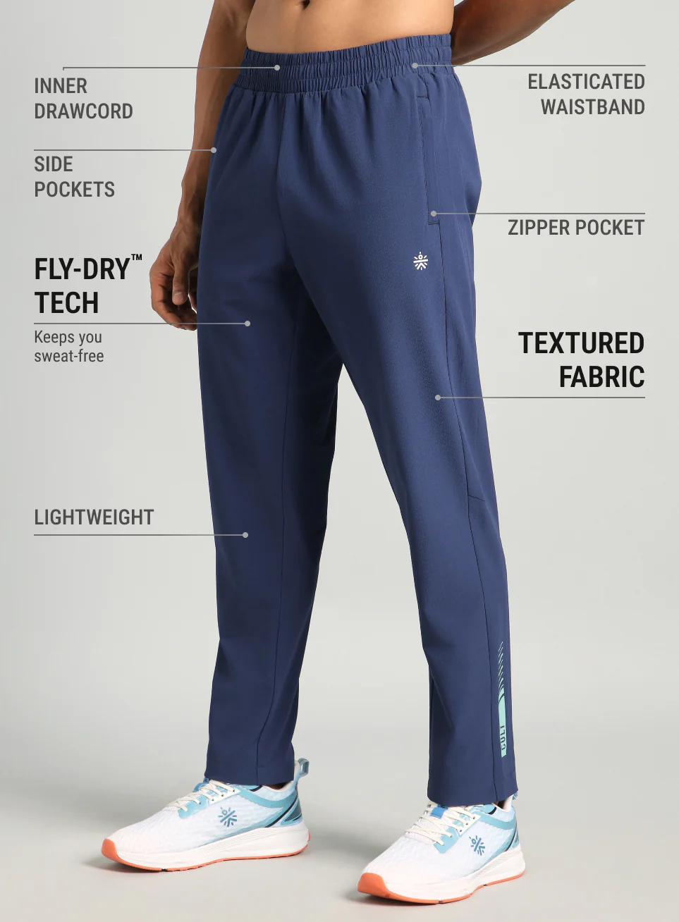 Men's Navy Cult Power Up Training Trackpants - Image 5