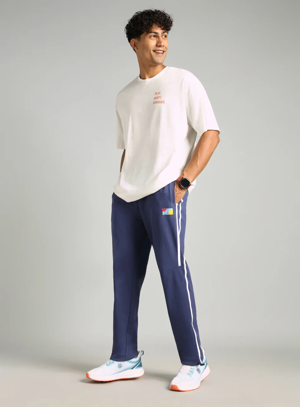 Men's Navy Cult Sporty Move Trackpants - Image 2