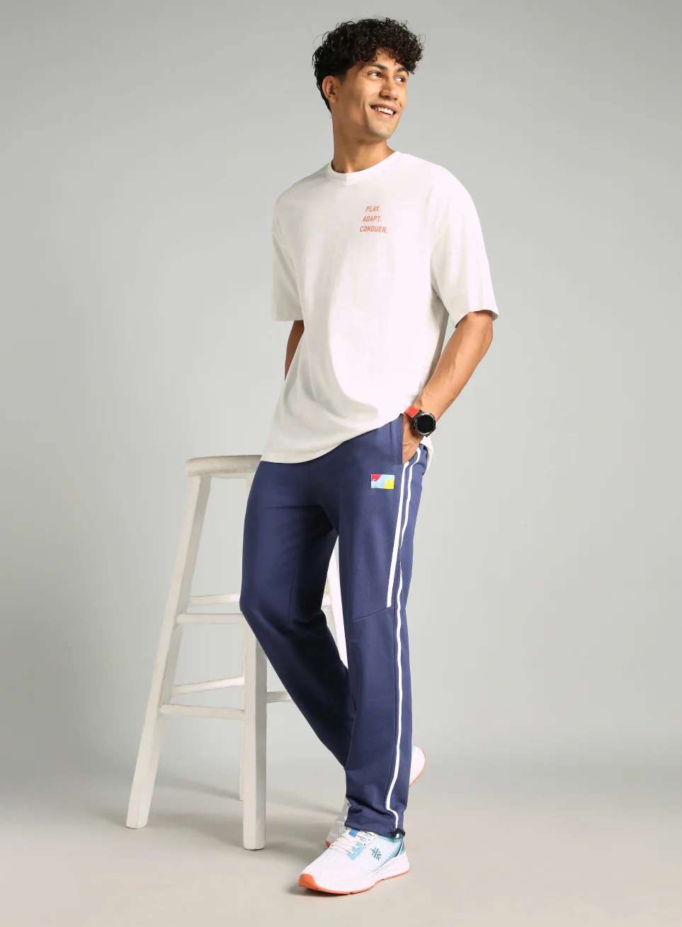 Men's Navy Cult Sporty Move Trackpants - Image 3