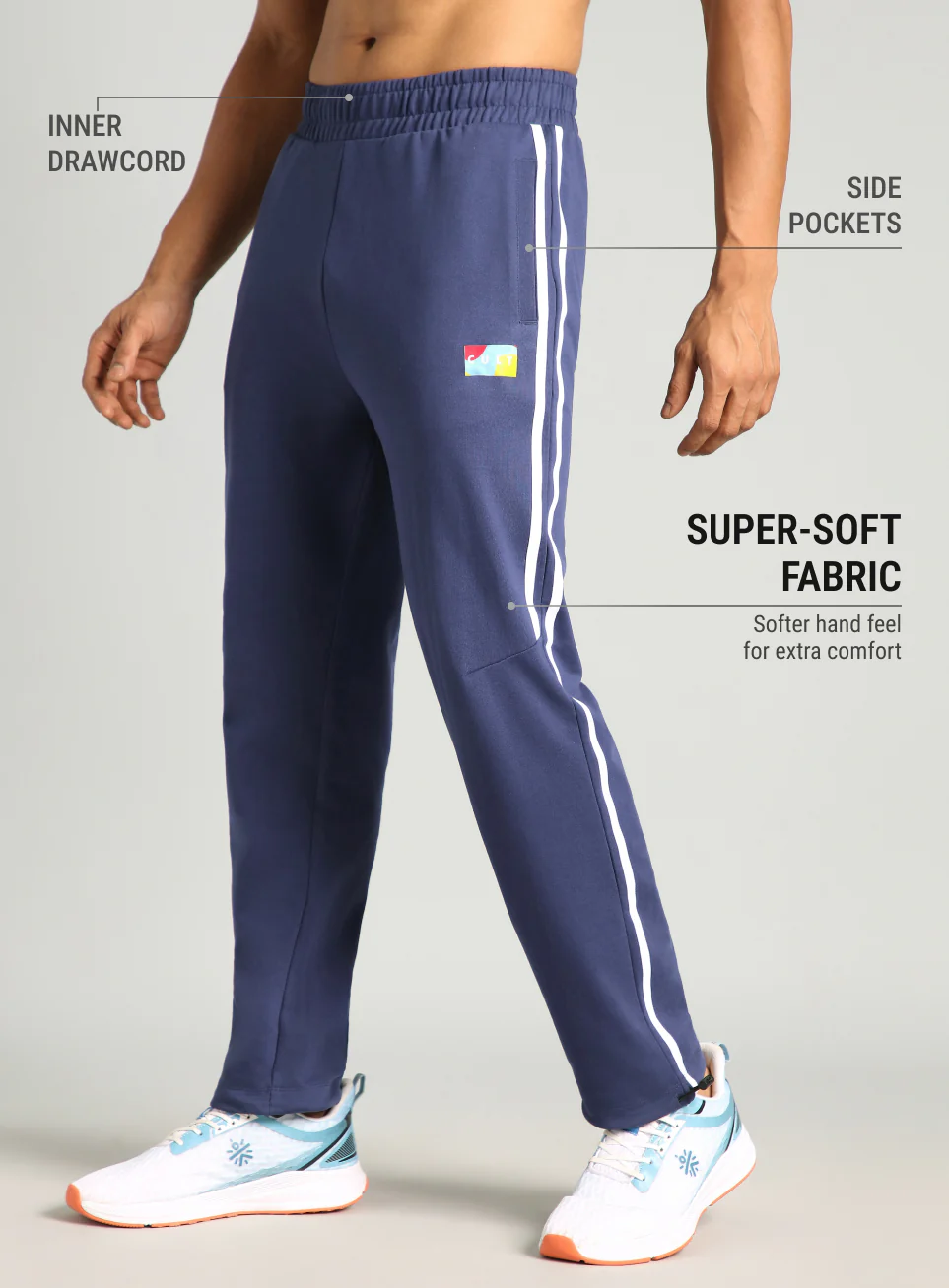 Men's Navy Cult Sporty Move Trackpants - Image 5