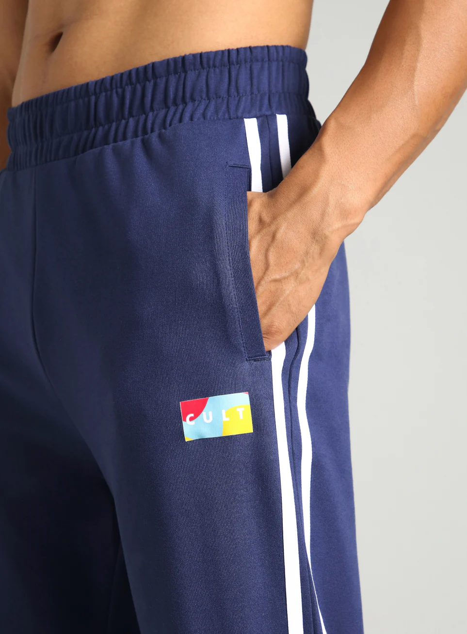 Men's Navy Cult Sporty Move Trackpants - Image 7