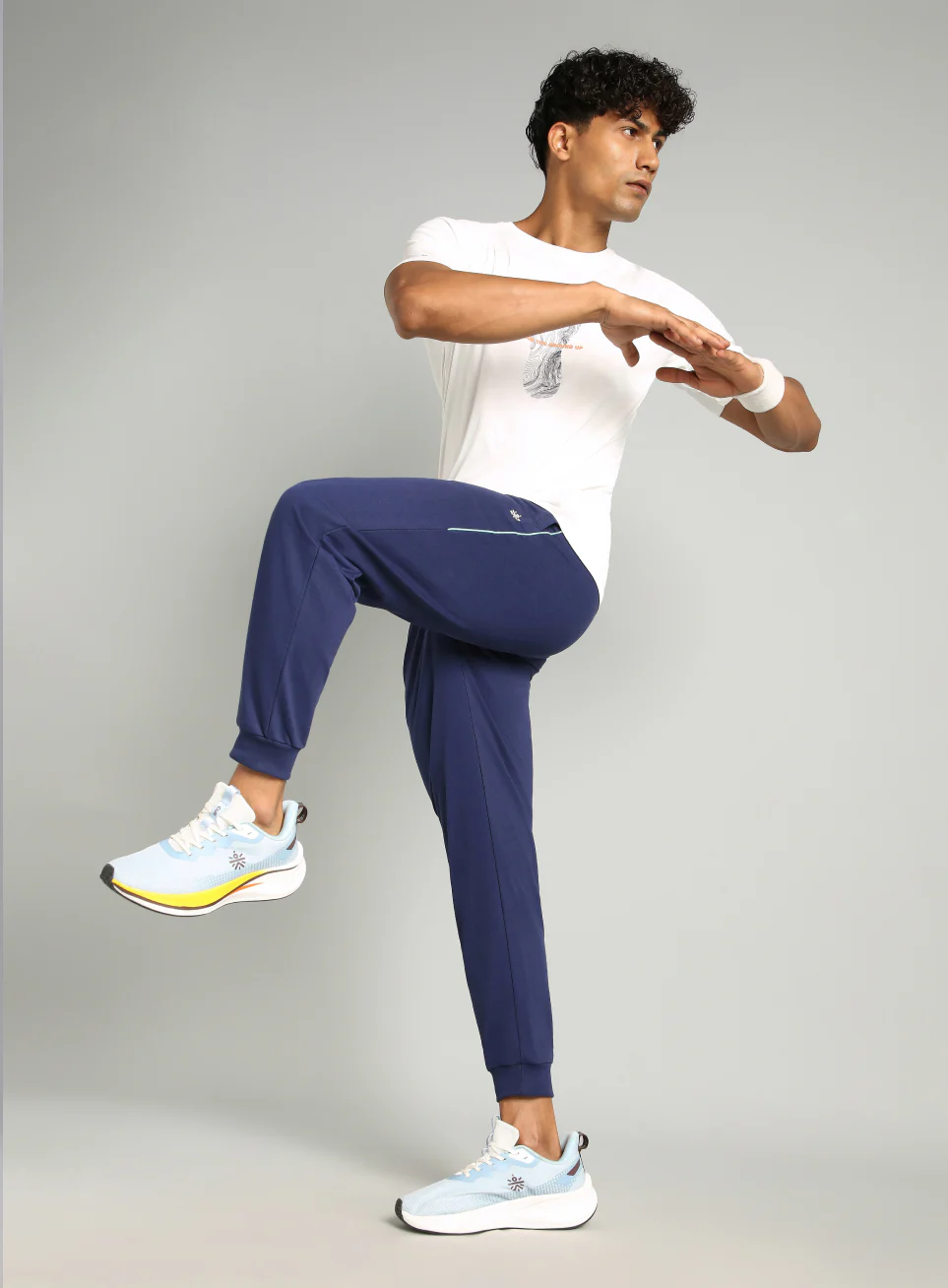 Men's Navy Edge Line Training Joggers - Image 2