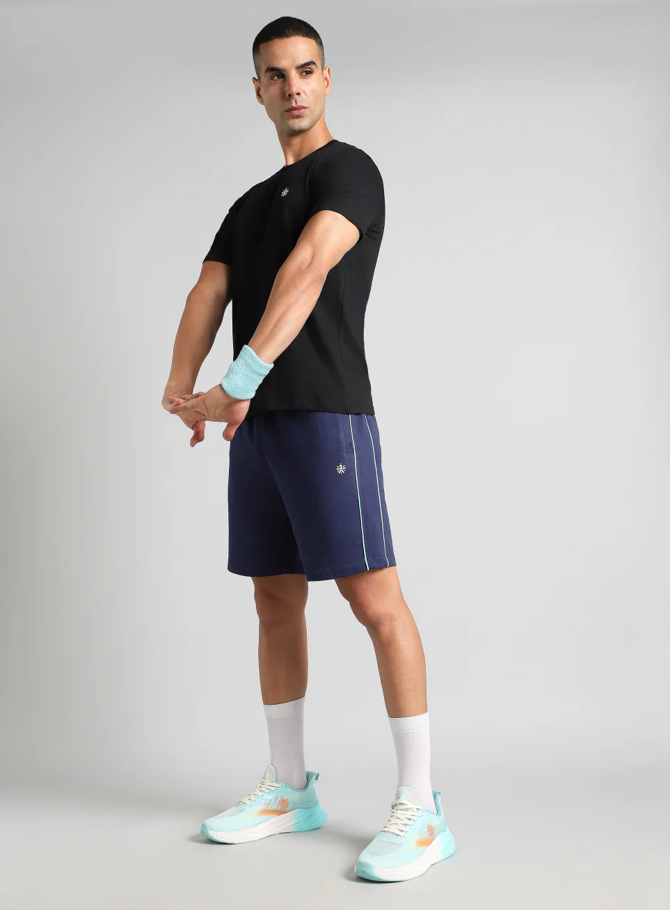 Men's Navy Edge Line Training Shorts - Image 2