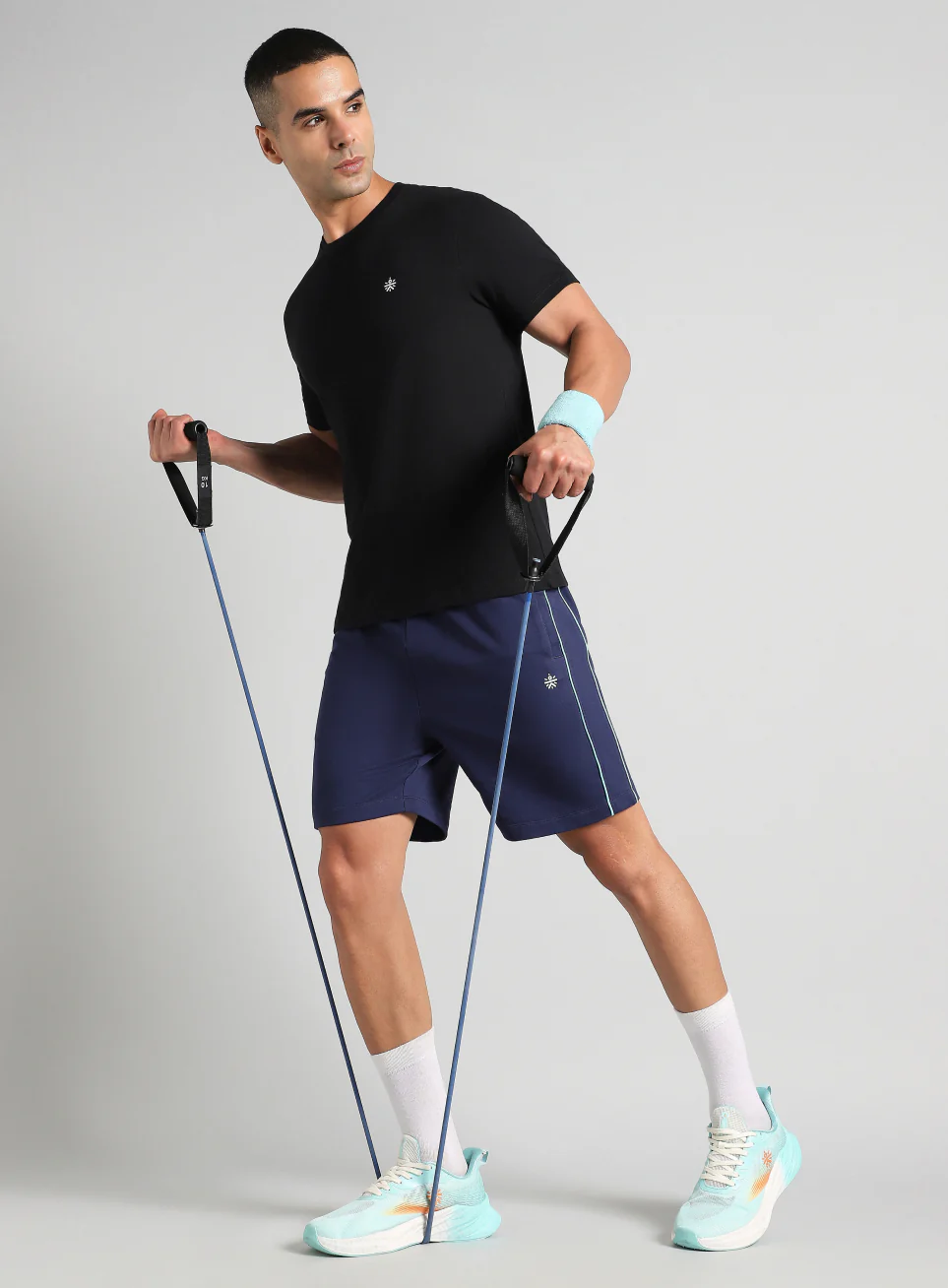 Men's Navy Edge Line Training Shorts - Image 3