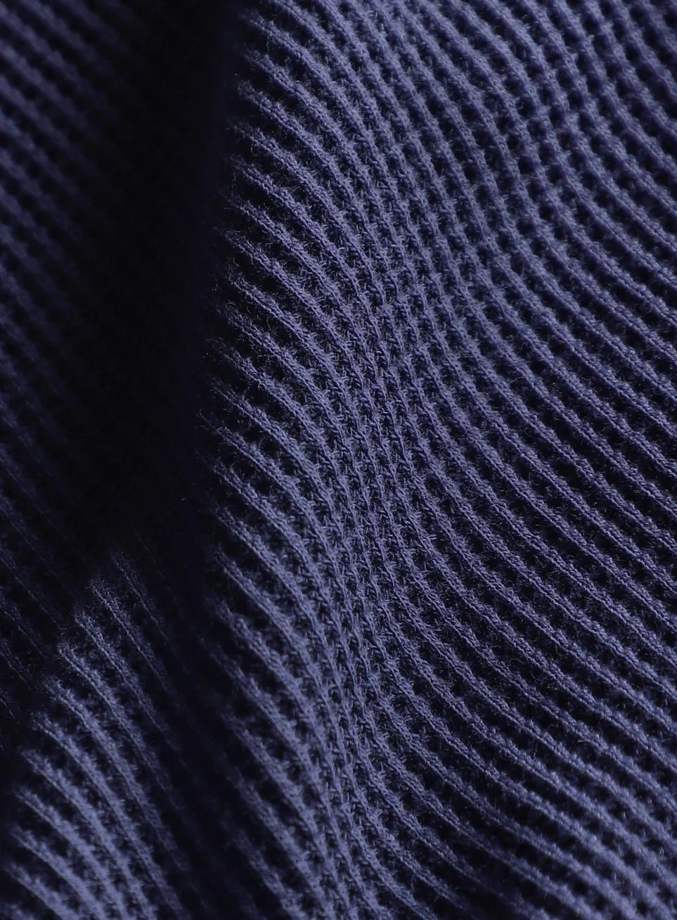 Men's Navy Essential Oversized Fit Waffle T-shirt - Image 8