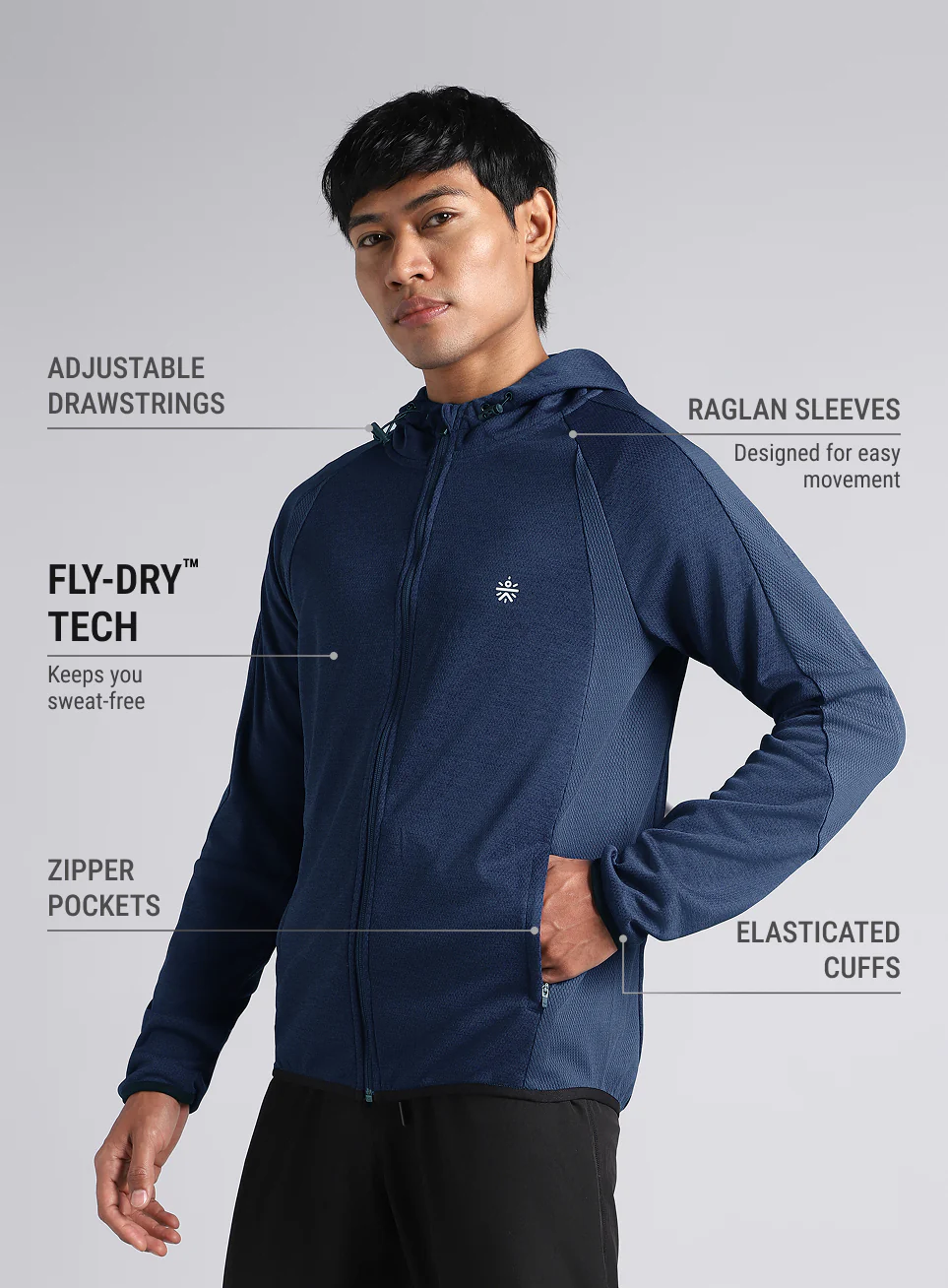 Men's Navy HIIT Training Jacket - Image 5