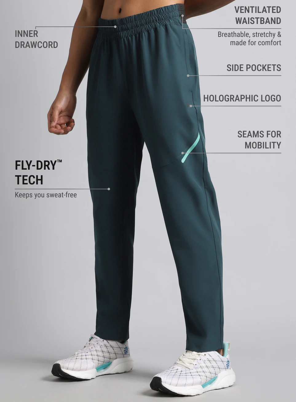 Men's Navy Hyper Move Training Trackpants - Image 5