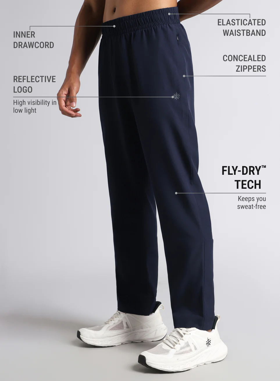 Men's Navy Impact Running Trackpants - Image 5