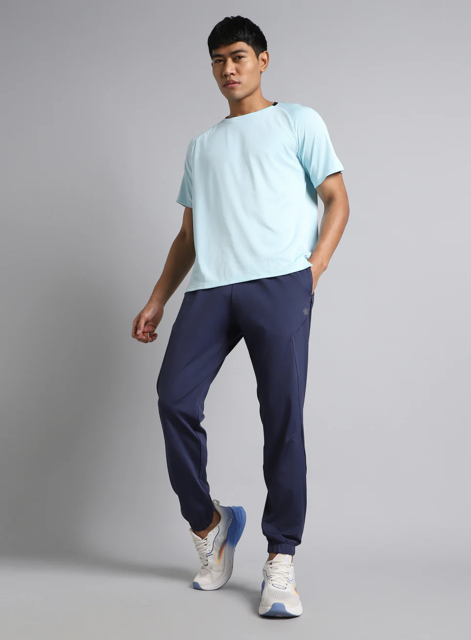 Men's Navy Pace Up Running Joggers - Image 2