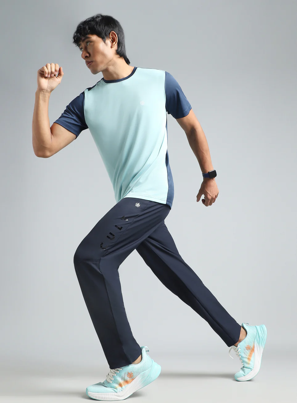 Men's Navy Pace Up Running Trackpants - Image 2