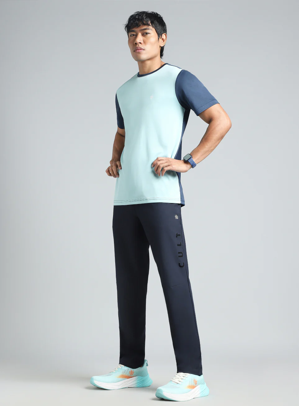 Men's Navy Pace Up Running Trackpants - Image 3