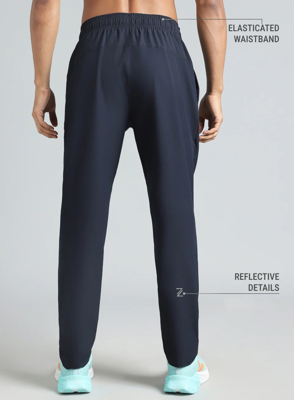 Men's Navy Pace Up Running Trackpants - Image 6