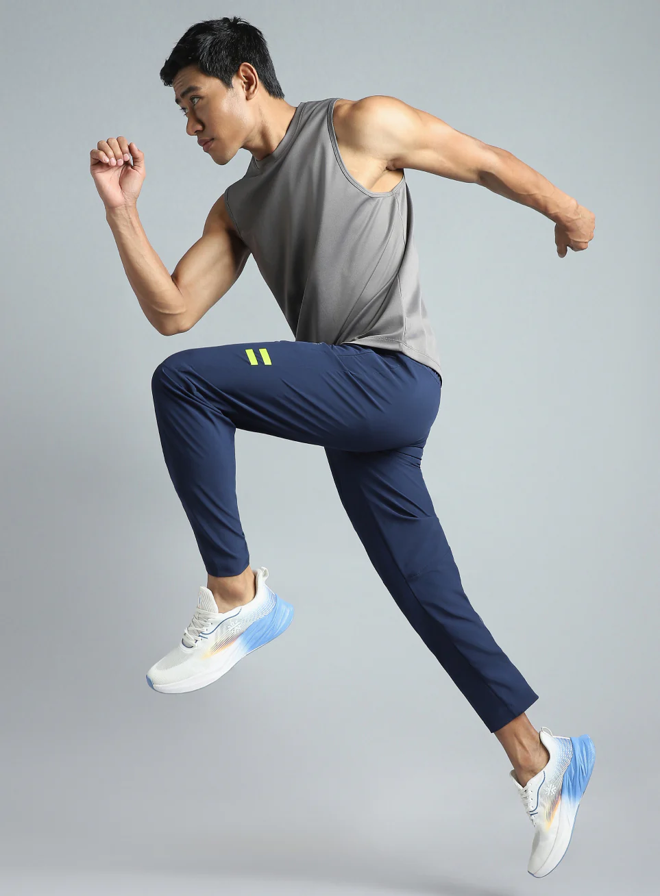 Men's Navy Pacer Running Trackpants - Image 2